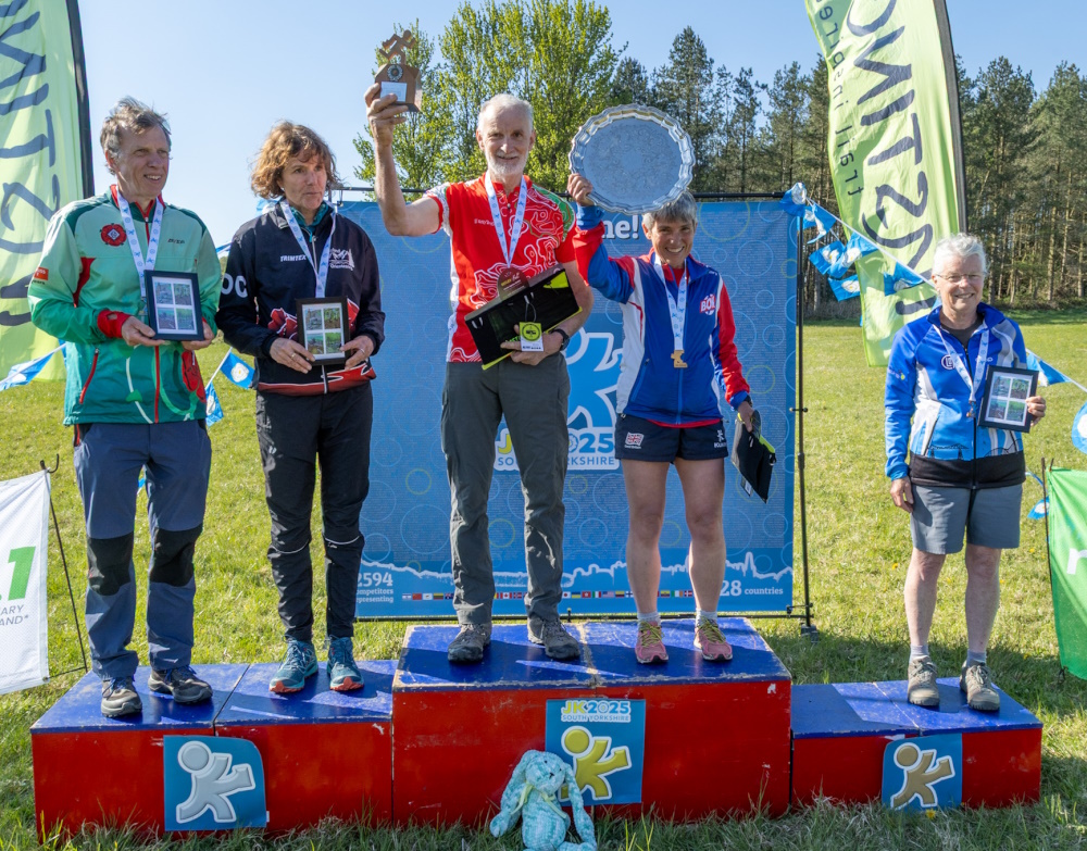 Ann Cranke on the podium