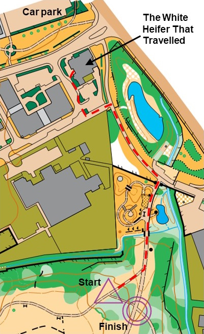Map of the route to the Start